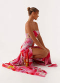 Santorini Maxi Dress - Pink Floral