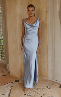 Iris Asymmetrical Maxi Dress - Blue