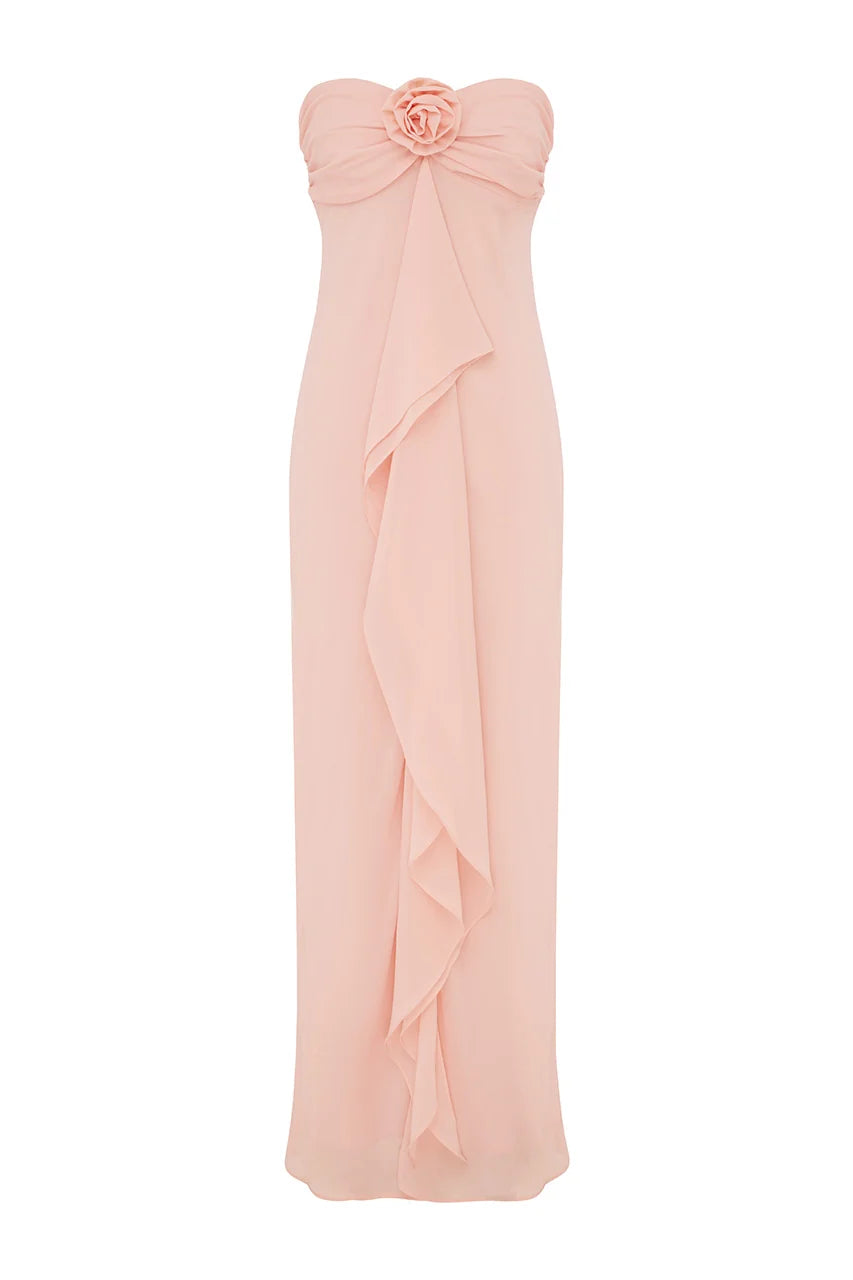Fiora Strapless Maxi Dress - Pink