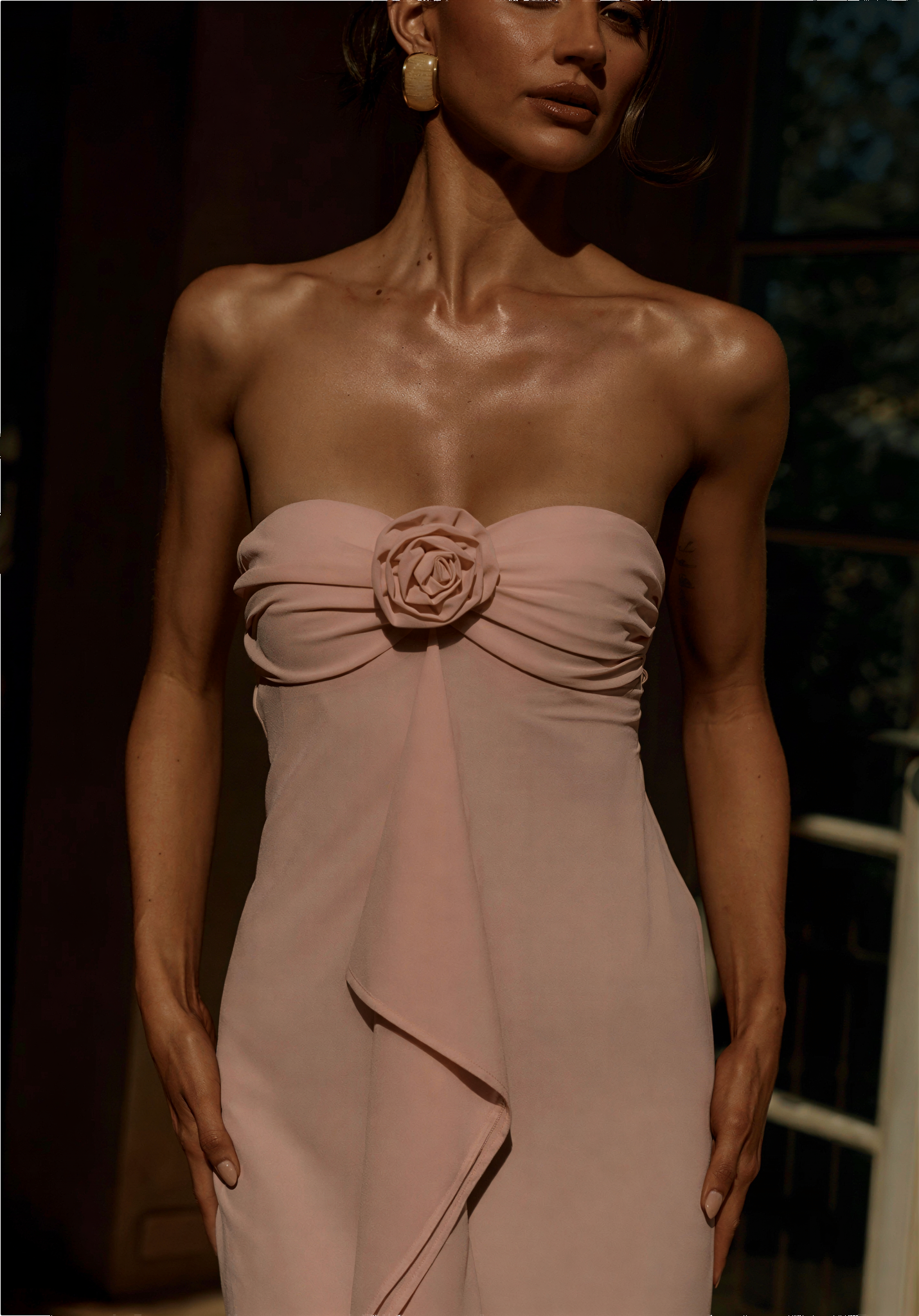 Fiora Strapless Maxi Dress - Pink