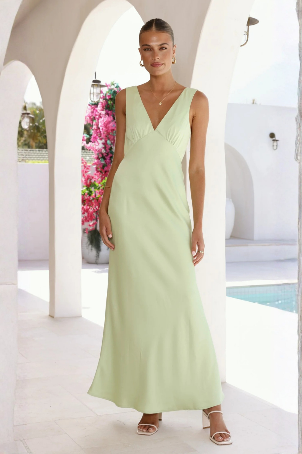 Sofia Maxi Dress - Lime