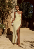 Liora Draped Scarf Maxi Dress - Butter