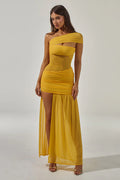 Sorelli One Shoulder Mini Dress - Mango