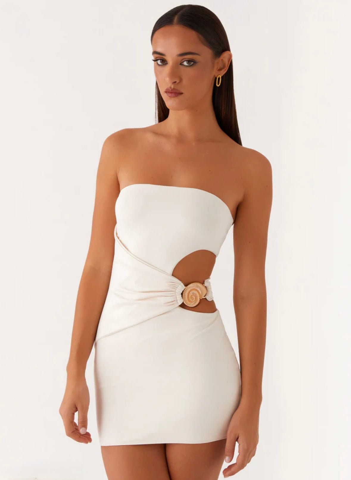 Shell Mini Dress - Ivory