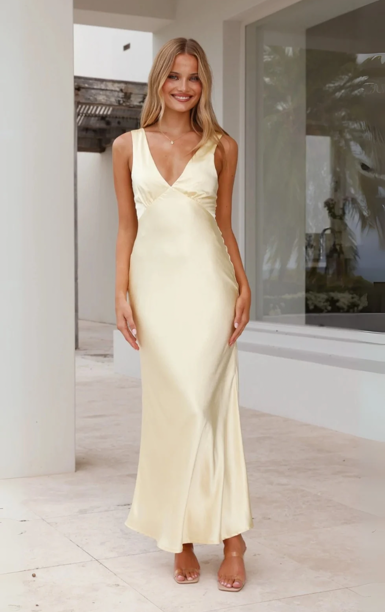Sofia Maxi Dress - Yellow