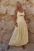 Adora Strappy Maxi Dress - Lemon