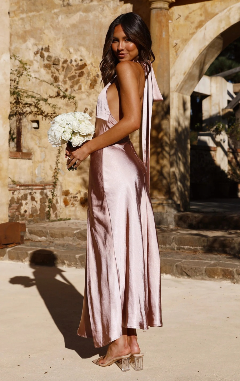 Amalia Maxi Dress - Dusty Pink