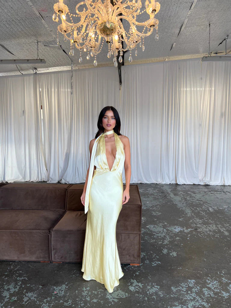Malibu Maxi Dress - Lemon