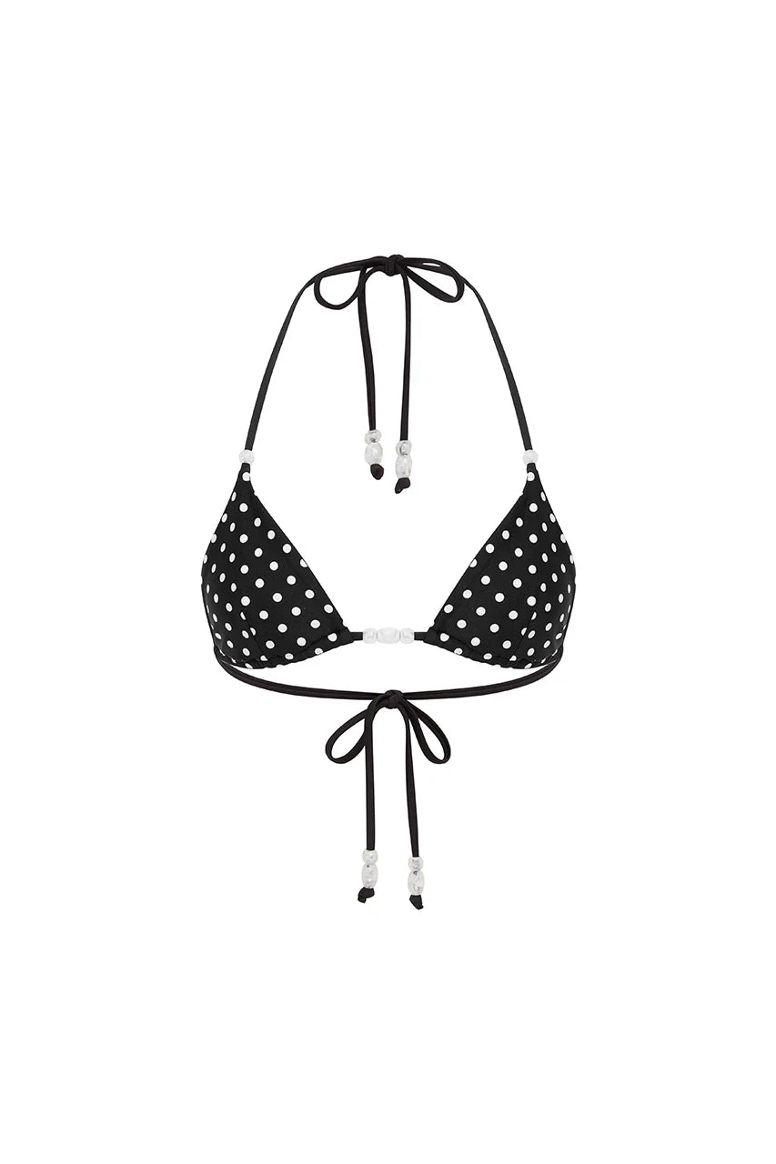 Lia Top - Black Polka