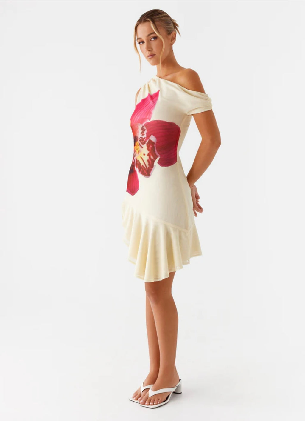 Kaylor Mini Dress - Apricot Floral