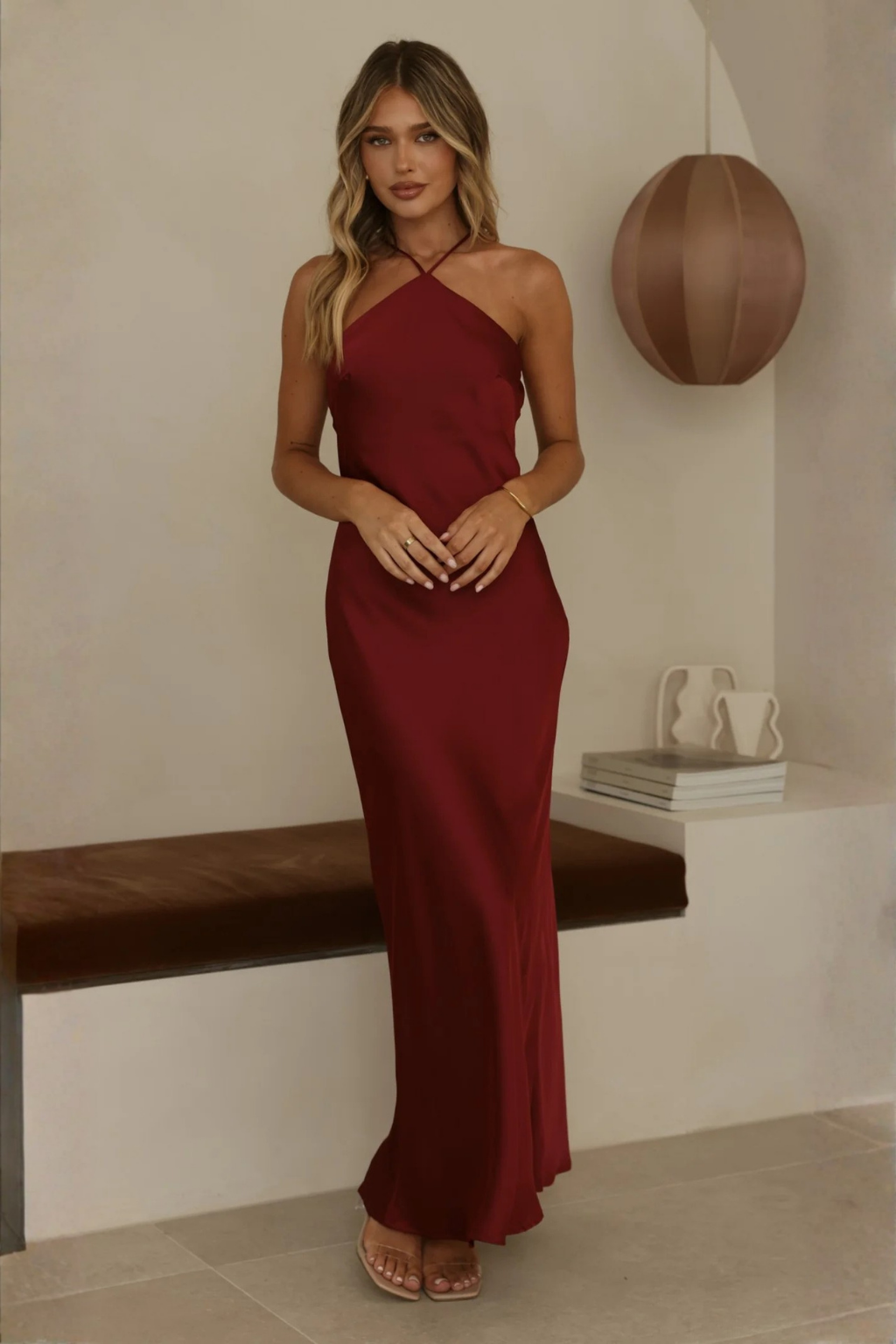 Chiara Maxi Dress - Wine