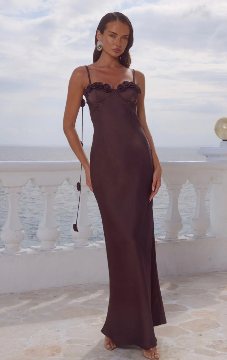 Lavena Maxi Dress - Bitter Chocolate