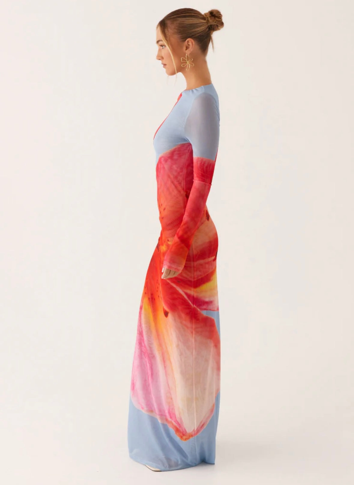 Milos Maxi Dress - Blue Floral