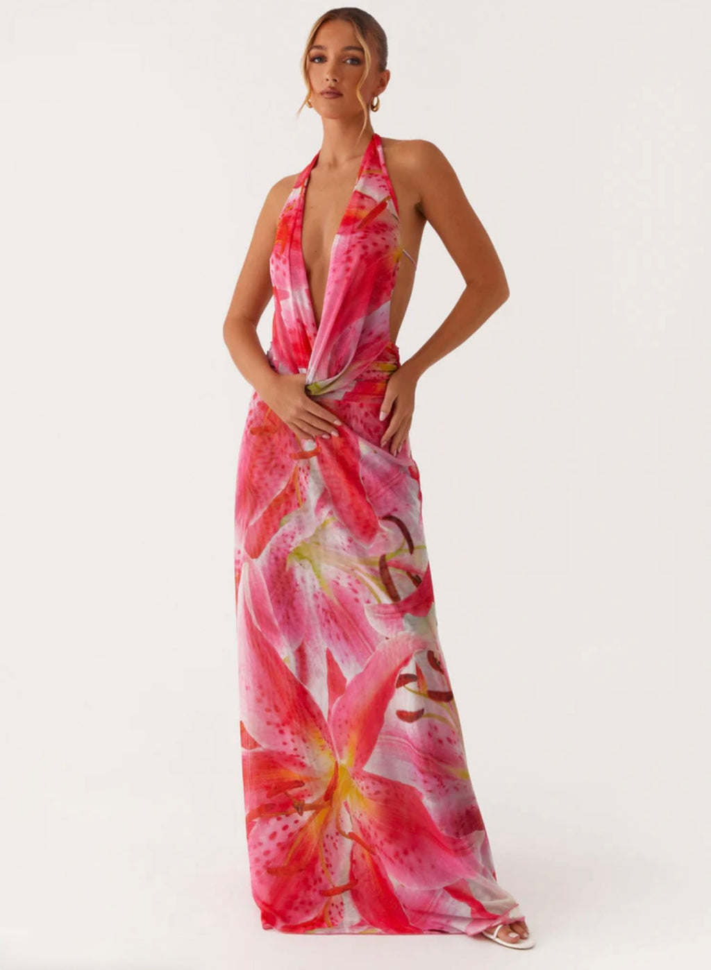 Rhodes Maxi Dress - Pink Floral