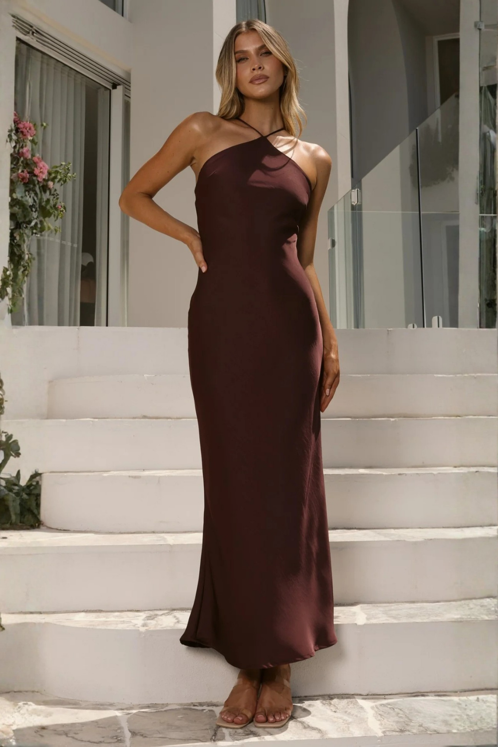 Chiara Maxi Dress - Chocolate