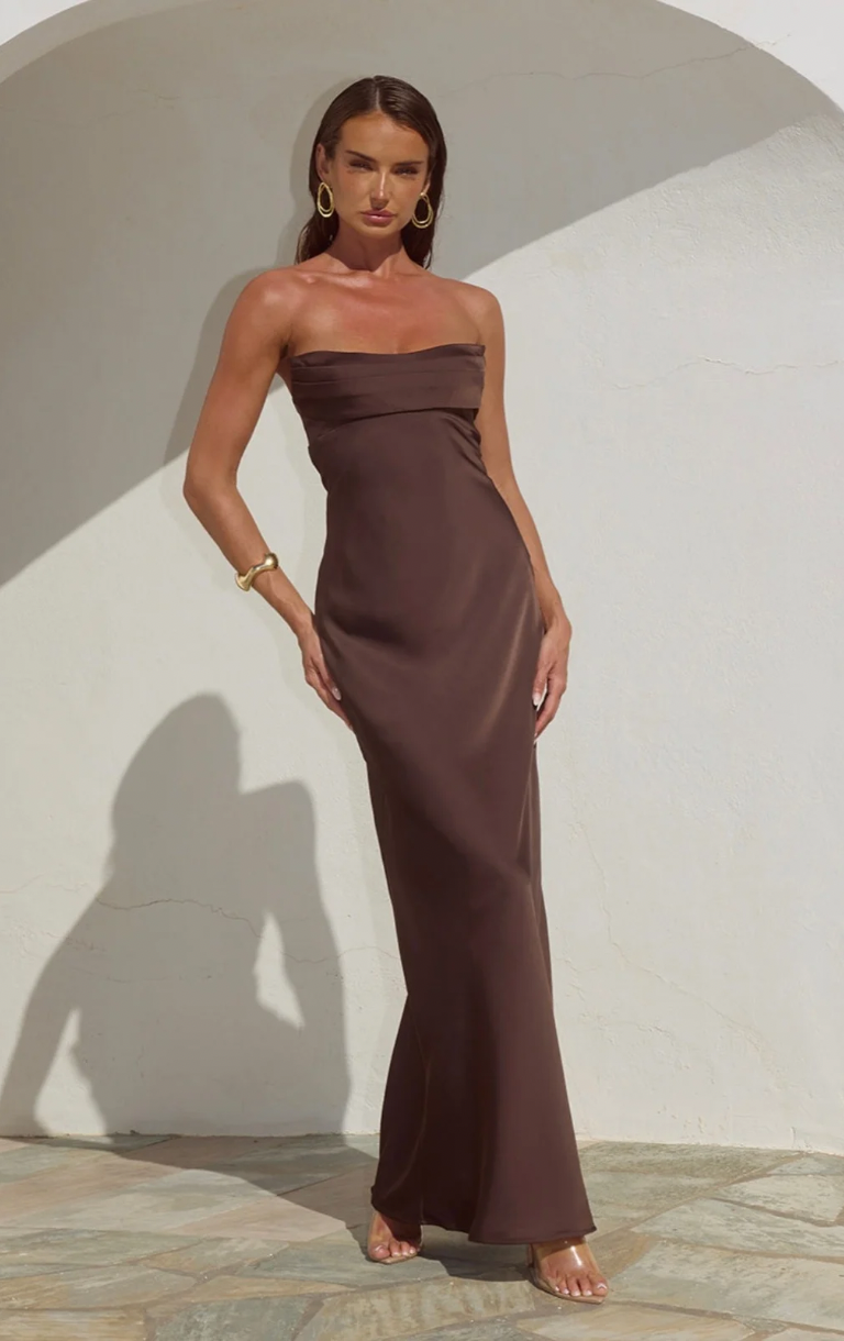 Madeleine Maxi Dress - Bitter Chocolate