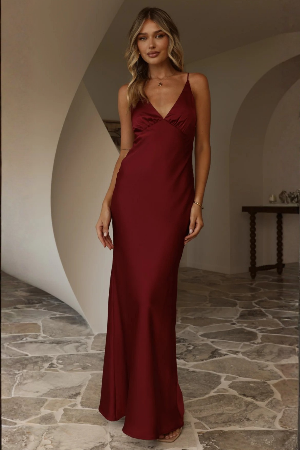 Ziah Maxi Dress - Wine