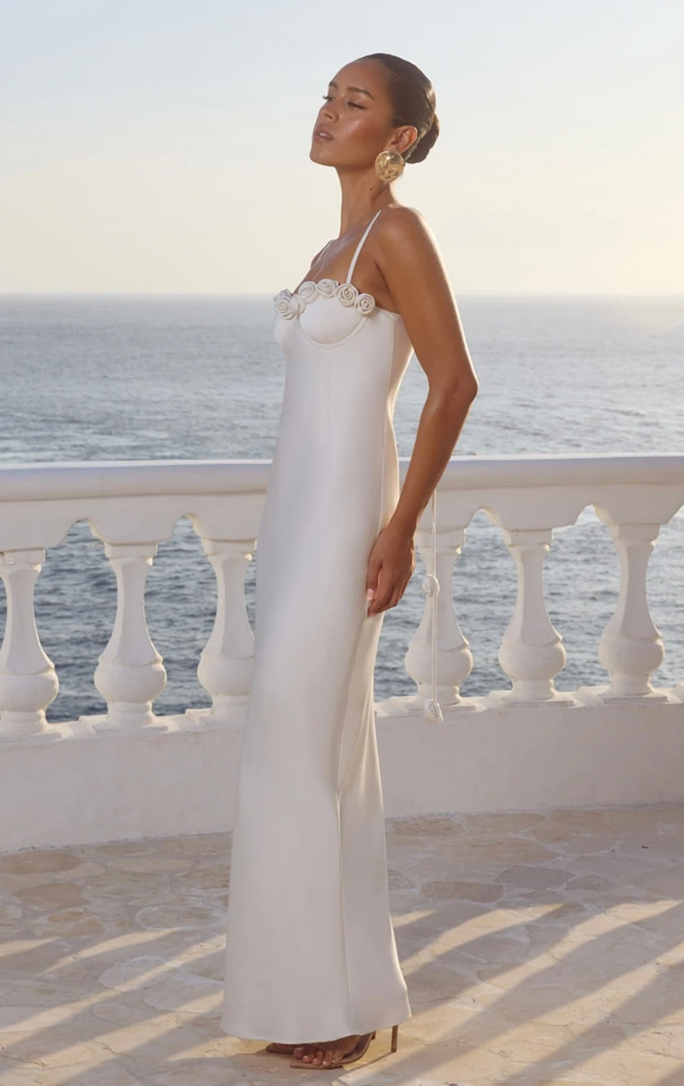 Lavena Maxi Dress - Pearl