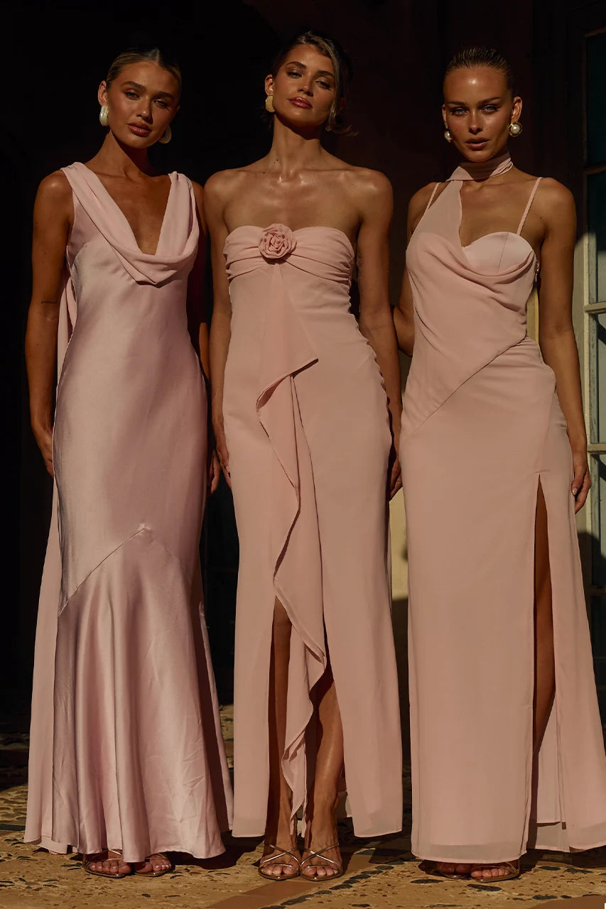 Fiora Strapless Maxi Dress - Pink