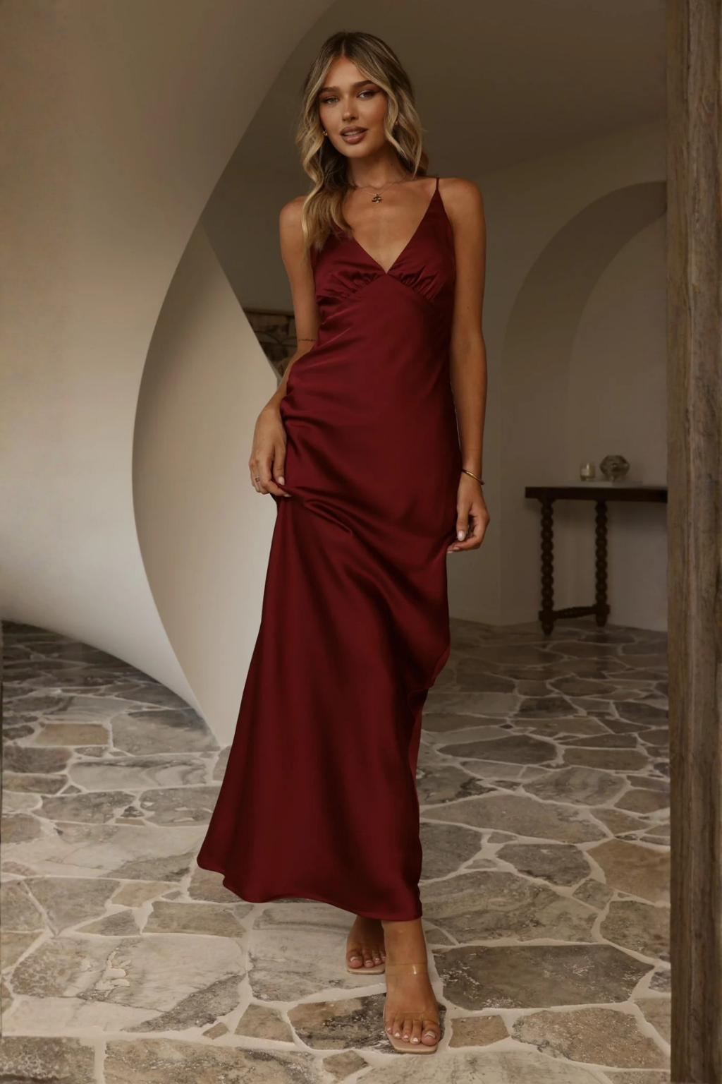Ziah Maxi Dress - Wine