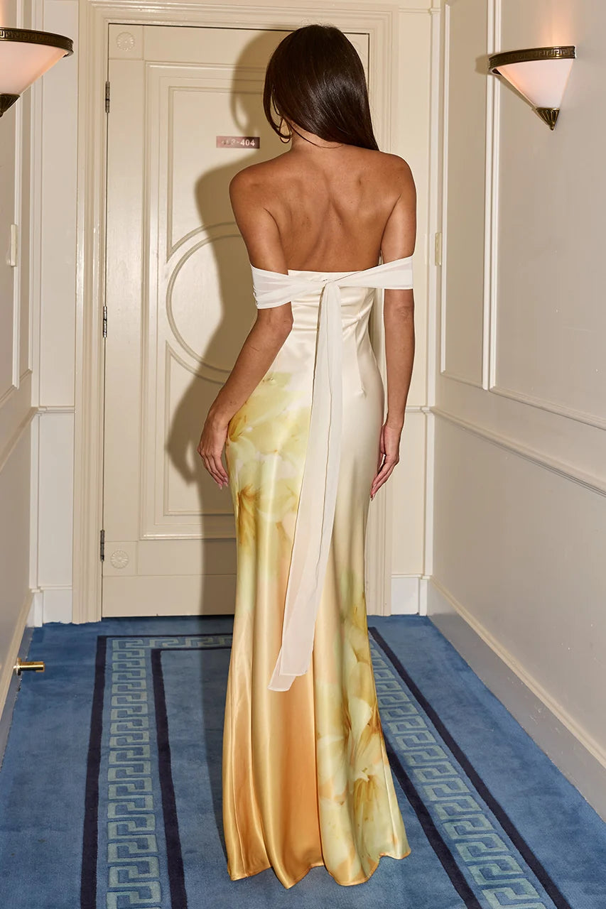 Kadie Off Shoulder Maxi Dress - Yasmin Yellow