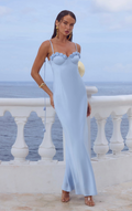 Lavena Maxi Dress - Sky Blue