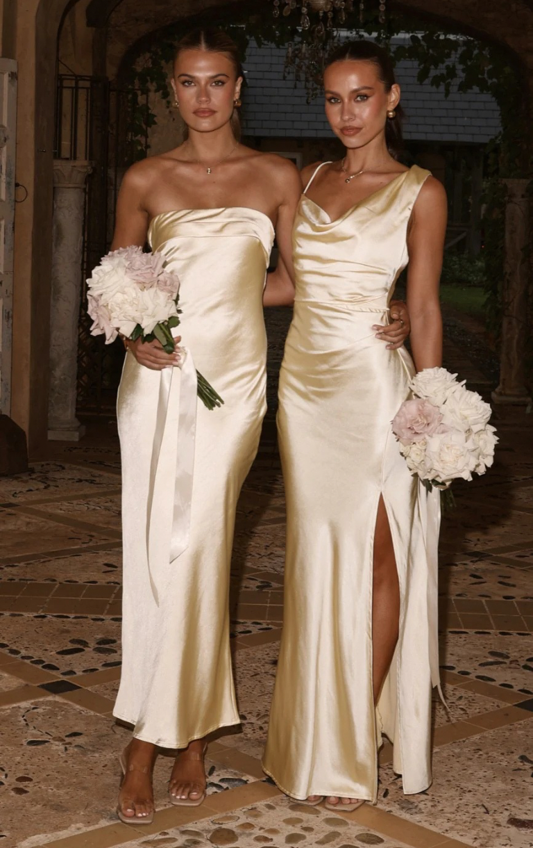 Iris Asymmetrical Maxi Dress - Yellow