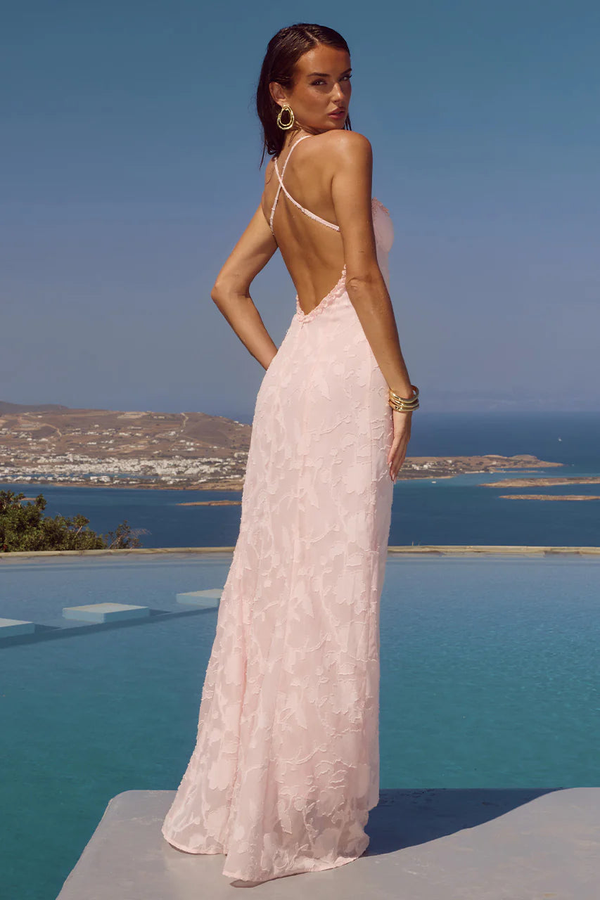 Ellerby Frill Trim Maxi Dress - Musk