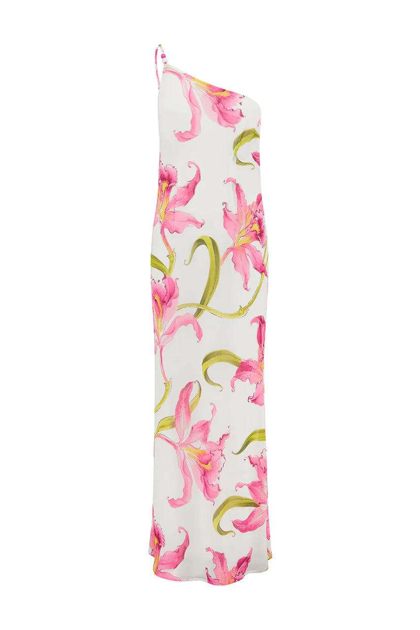 Sondrey One Shoulder Maxi Dress - Celina Pink