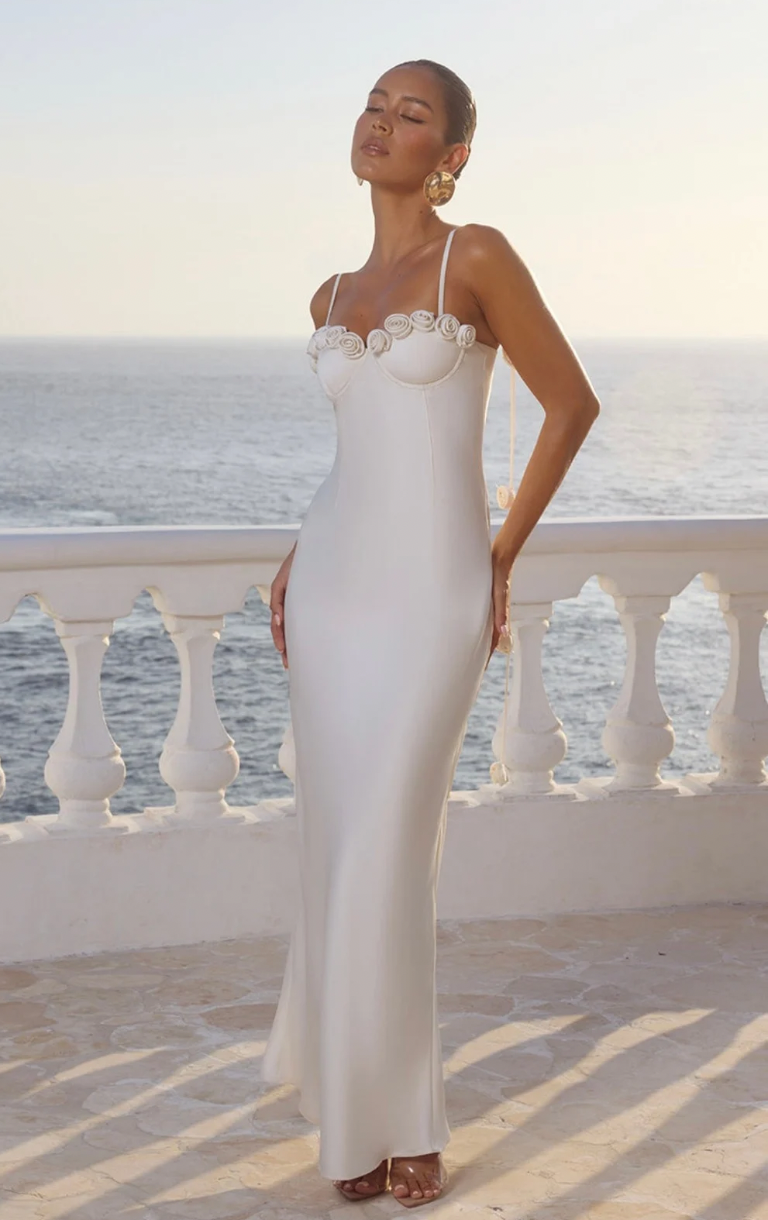 Lavena Maxi Dress - Pearl