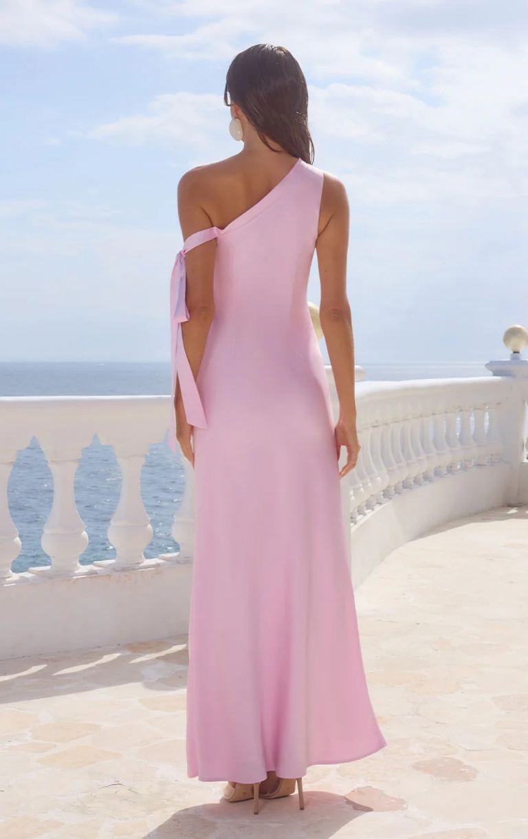 Viola One Shoulder Maxi Dress - Petal