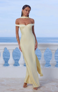 Raphaella Off Shoulder Maxi Dress - Buttermilk