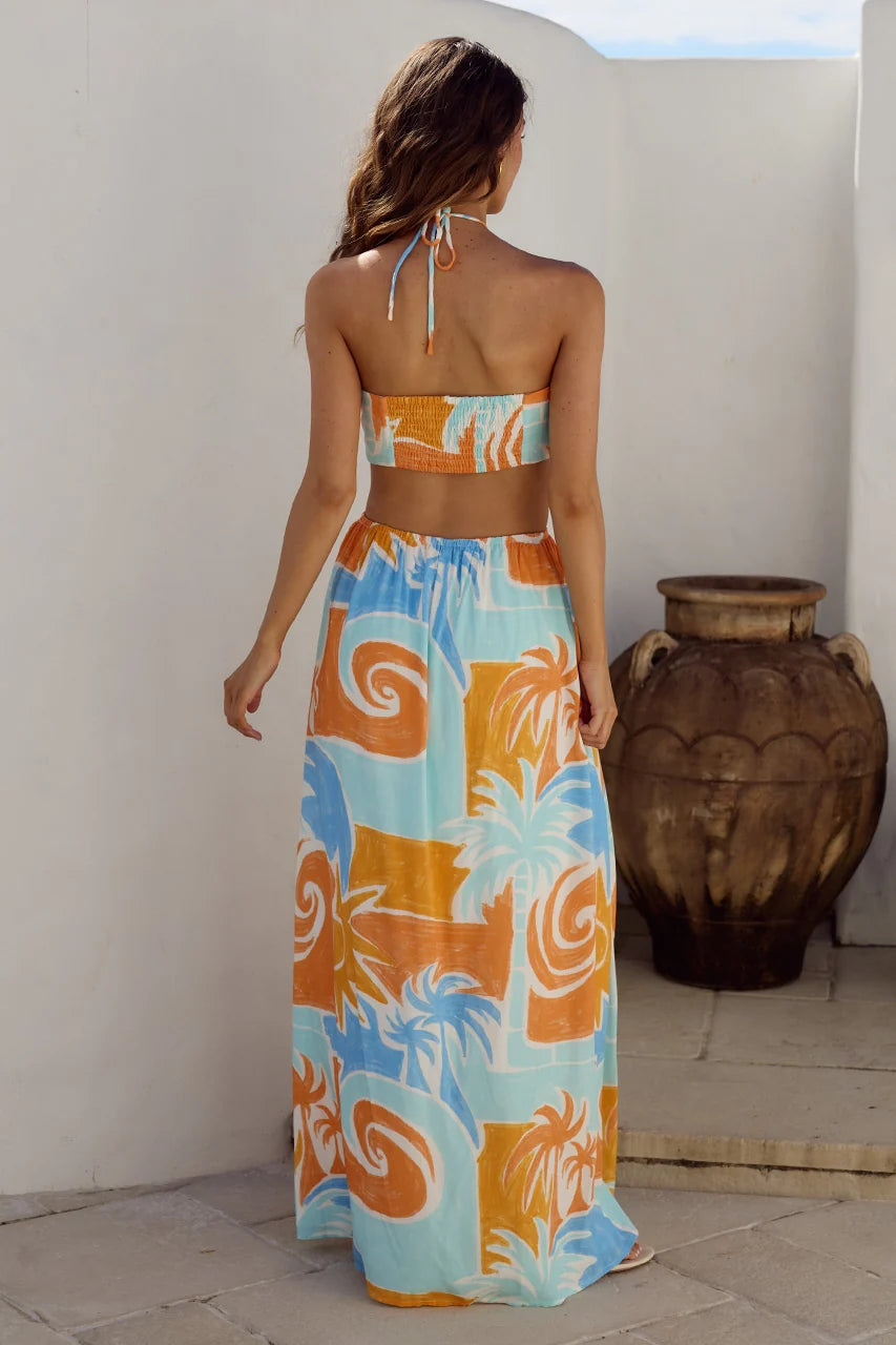 Khloe Cut Out Maxi Dress - Stilla Orange
