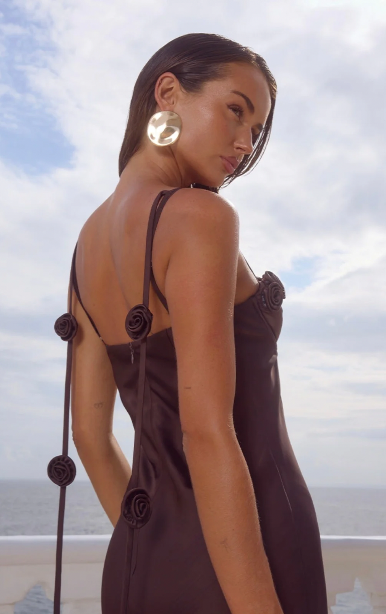 Lavena Maxi Dress - Bitter Chocolate