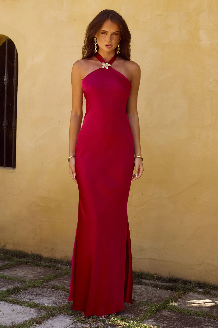 Chara Maxi Dress - Cherry