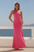 Alola Halter Maxi Dress - Hot Pink