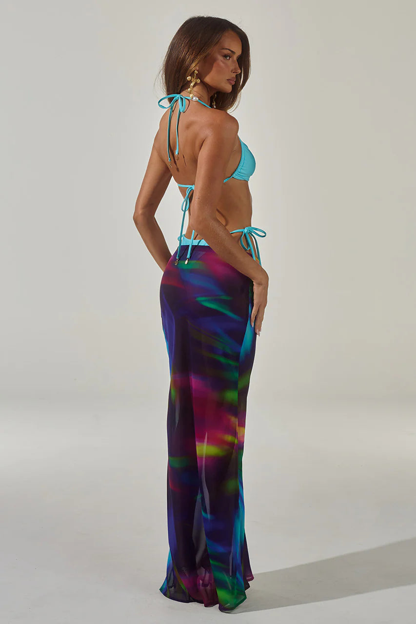 Cyrus Low Waist Sheer Maxi Skirt - Tuscan Purple