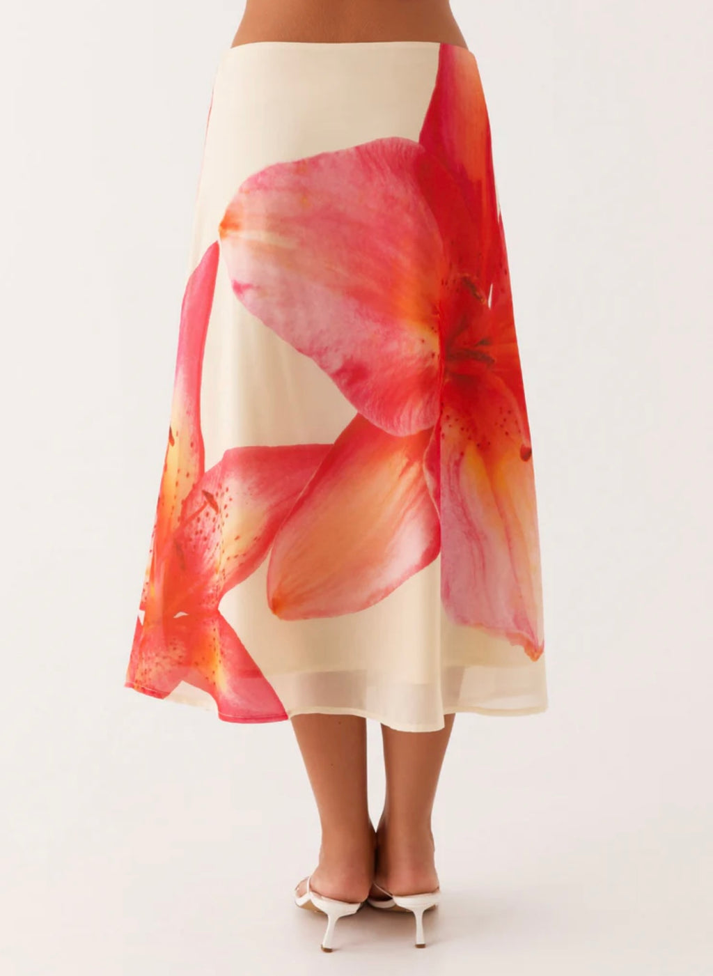 Sarah Low Waist Skirt - Pink Floral