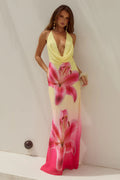 Juliana Cowl Maxi Dress - Pink Lily