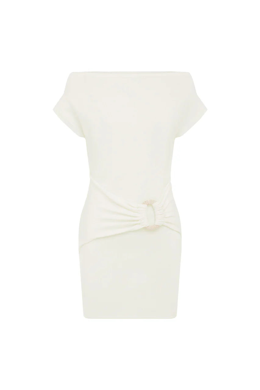 Kamryn Knit Mini Dress - White