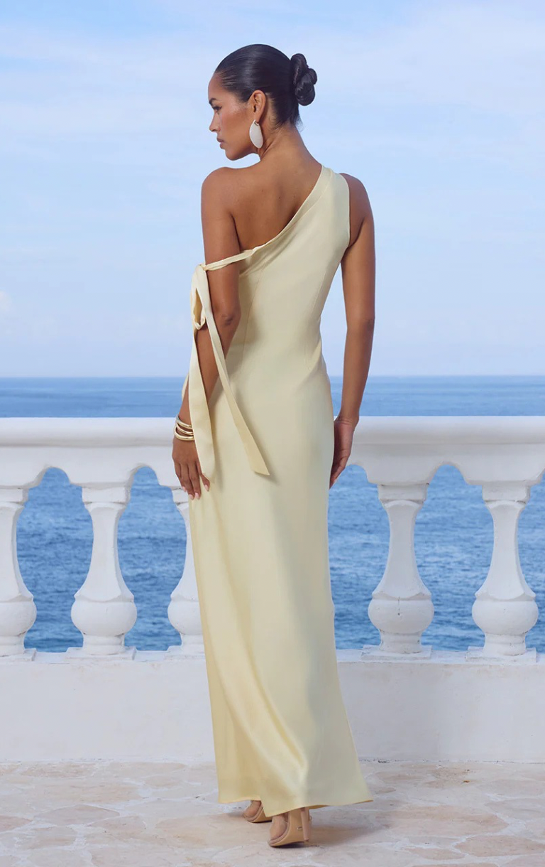 Viola One Shoulder Maxi Dress - Buttermilk