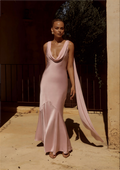 Gabriella Cowl Maxi Dress - Pink