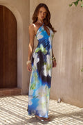 Mirae Cross Front Maxi Dress - Waterlily Blue