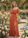 Orange off should Maxi Dress