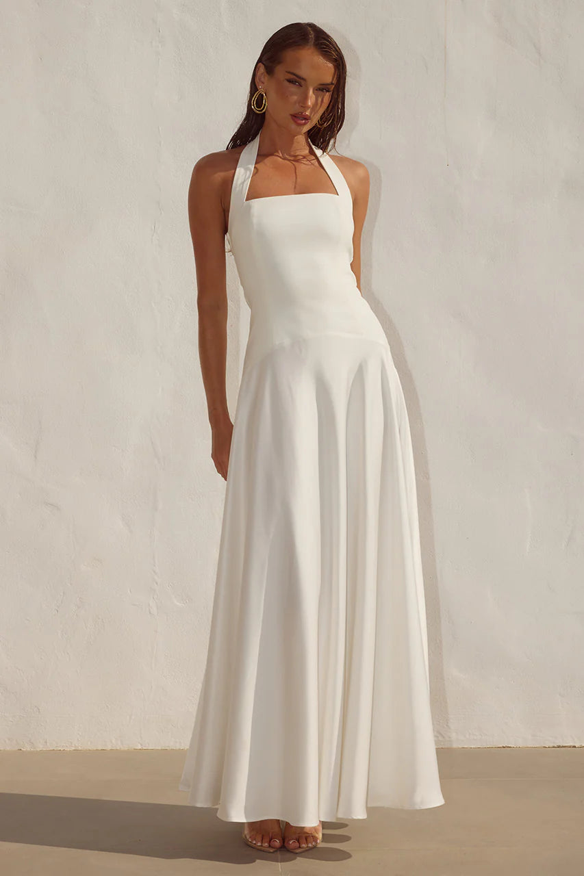 Odina Square Neck Maxi Dress - Ivory