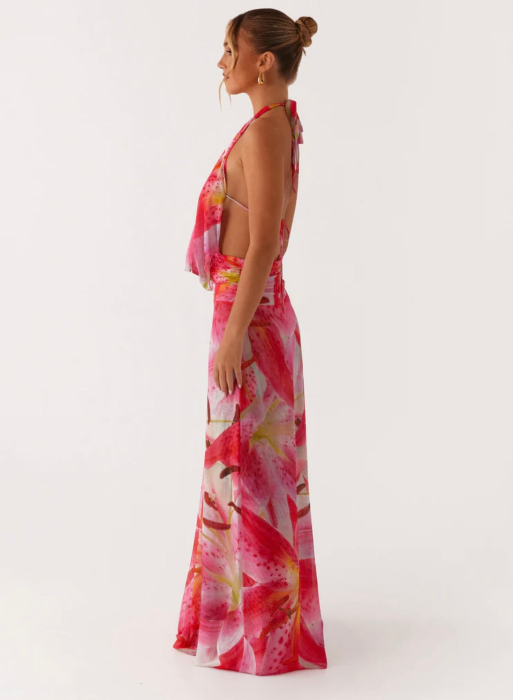 Rhodes Maxi Dress - Pink Floral