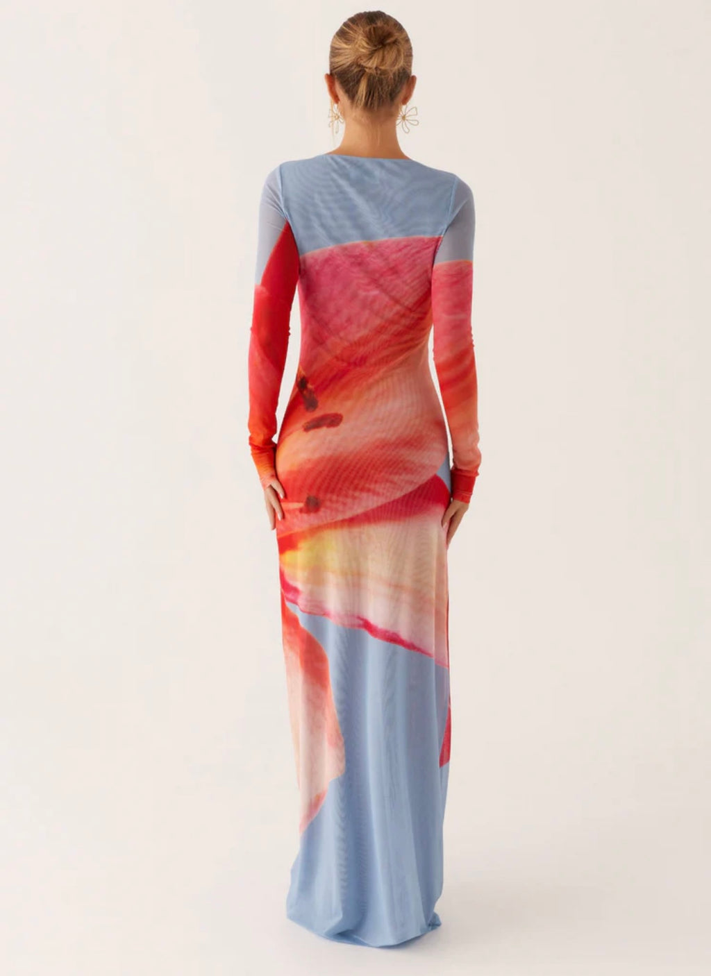 Milos Maxi Dress - Blue Floral