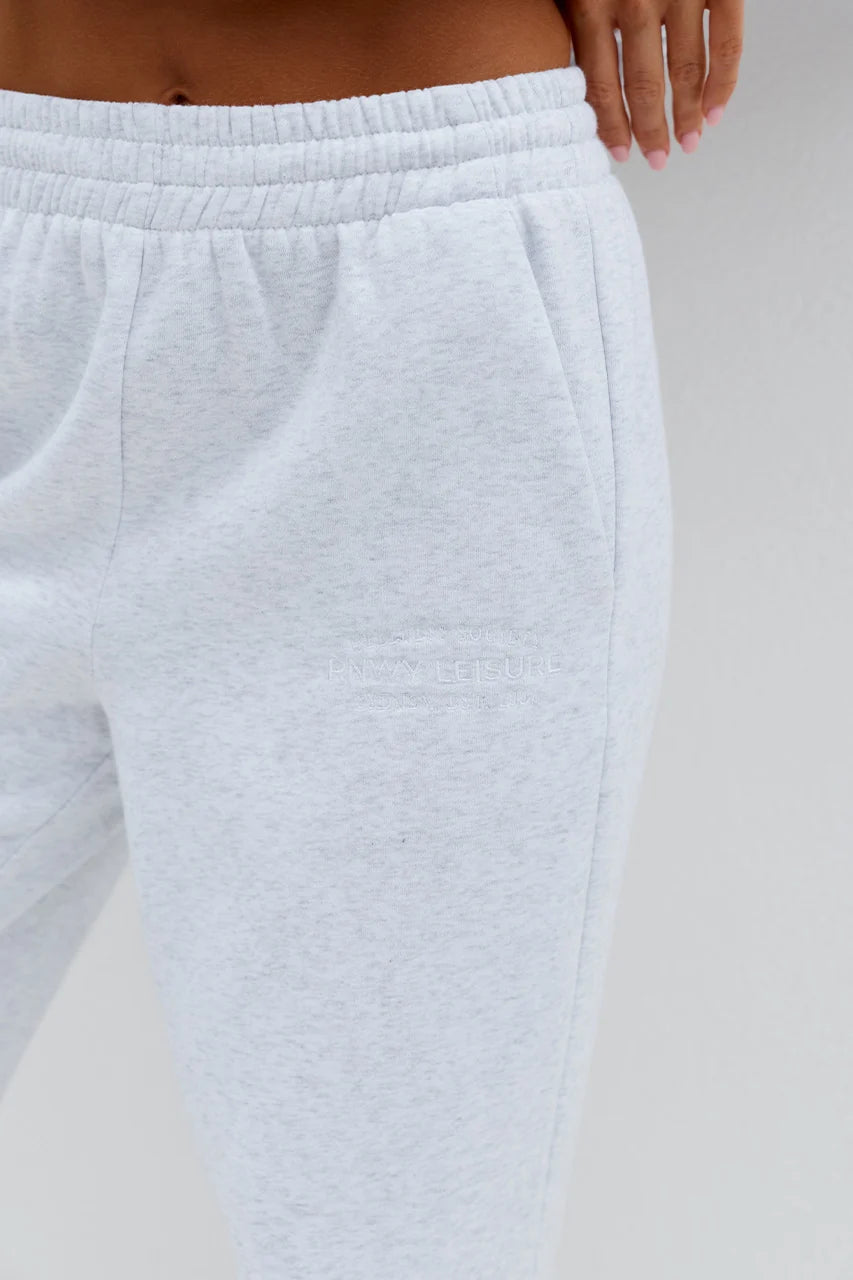 Wide Leg Track Pants - Grey Marble