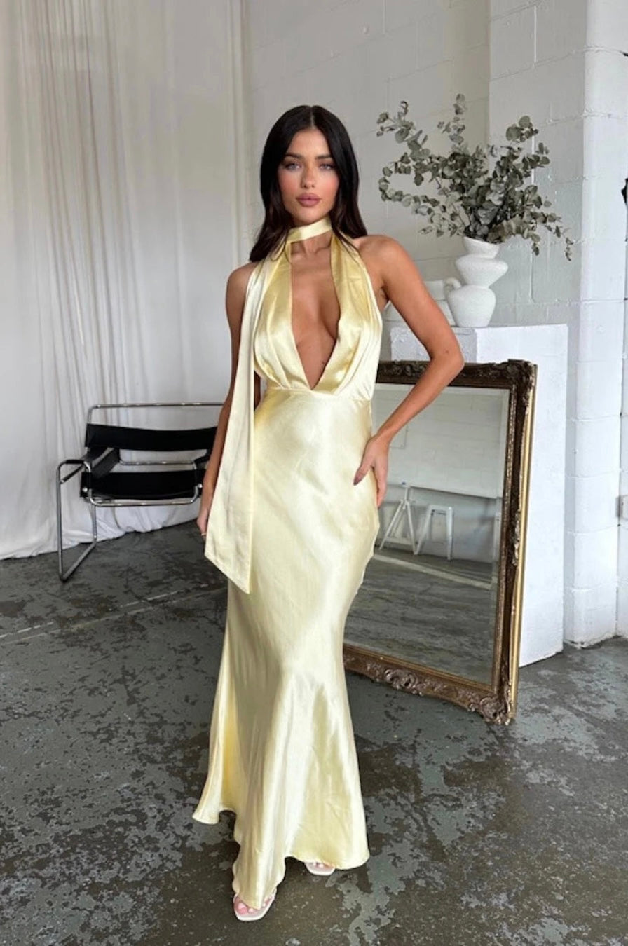 Malibu Maxi Dress - Lemon