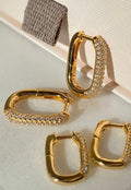 Sarah 18k Gold Hoops